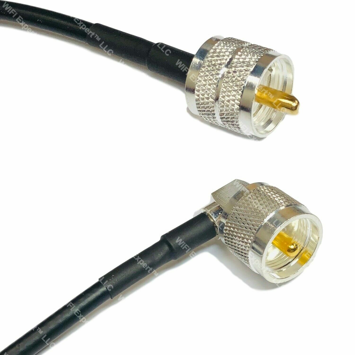 TIMES® LMR240 LOW LOSS COAX RF CABLE UHF PL259 MALE TO UHF MALE ANGLE USA LOT