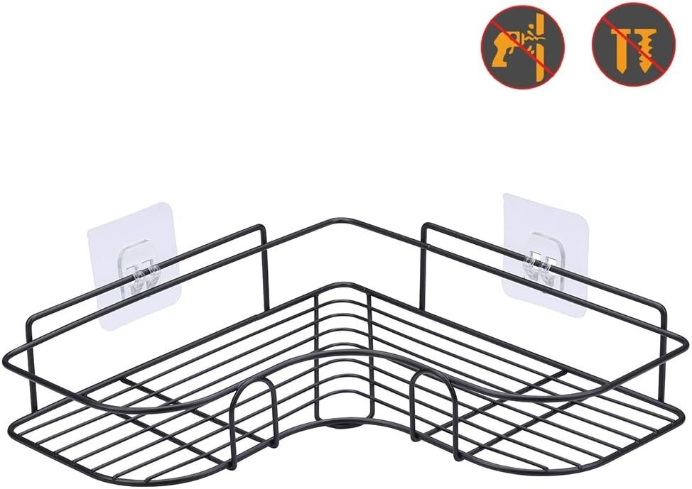 Minimalist 8-Pack Corner Shower Caddy Adhesive Strips - Easy Installation