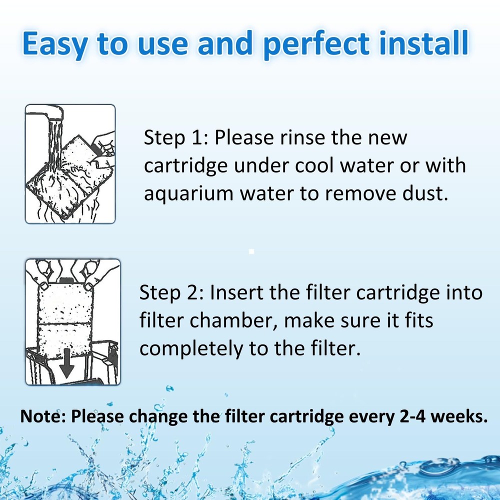 16 Pack Fish Tank Filter Cartridges Replacement for PF20 PF30 Models