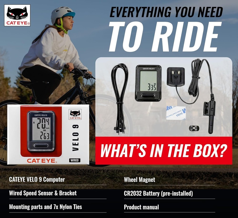 Compact Speedometer for Road, MTB, Gravel Bikes - Easy Setup-