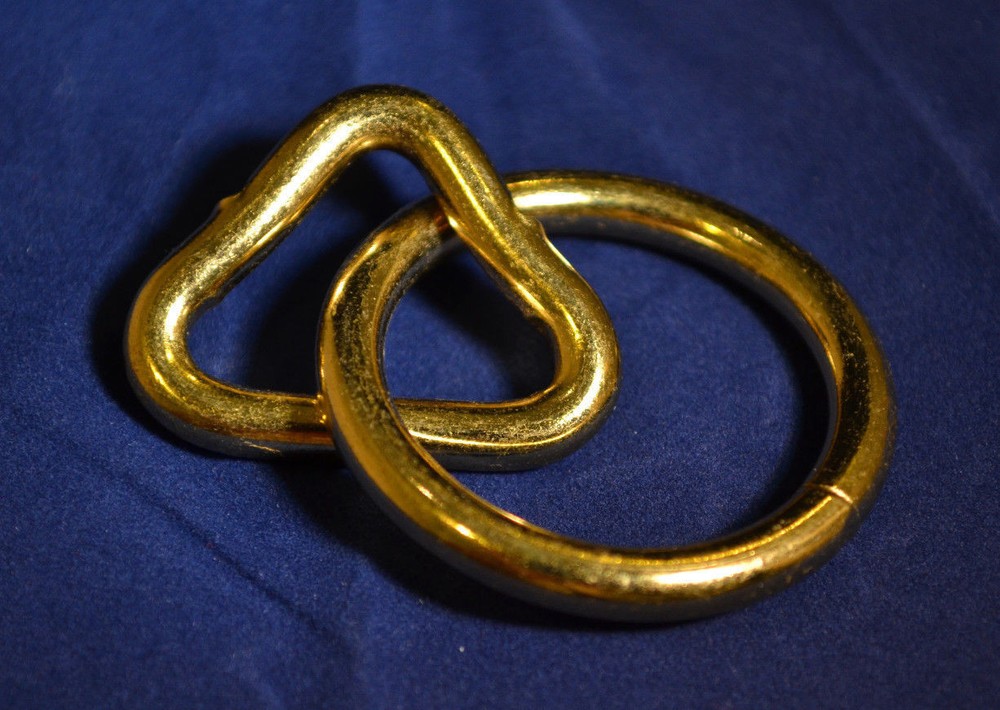 Loop & Ring - 1" Brass Plated - Pack of 24 (B14)
