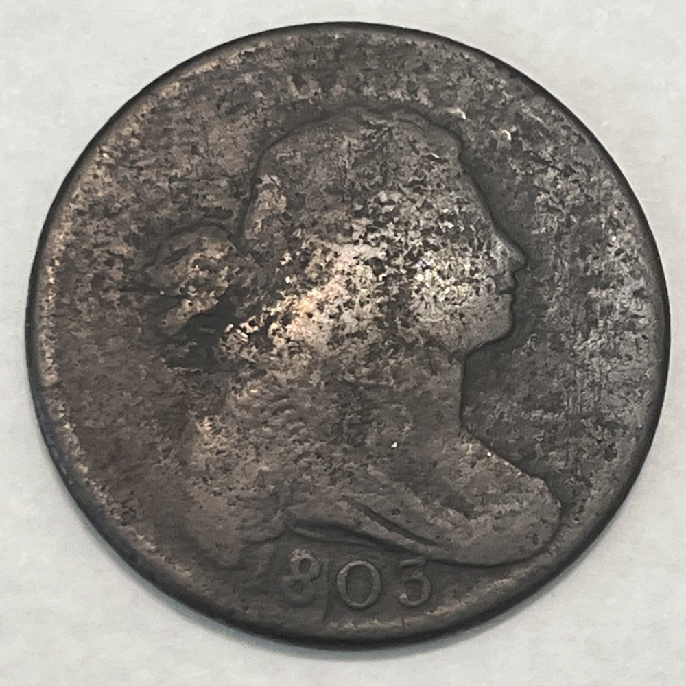 1803 Draped Bust Large Cent Coin