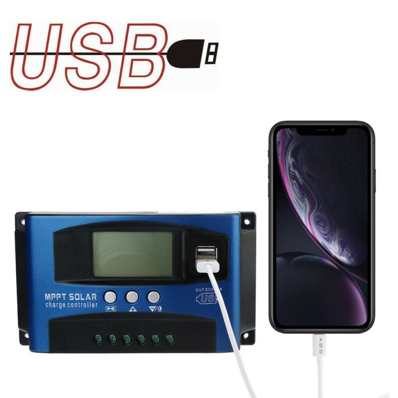 Regulator Dual USB Panel Auto Focus MPPT Solar 12V-24V Charge Controller 40A'