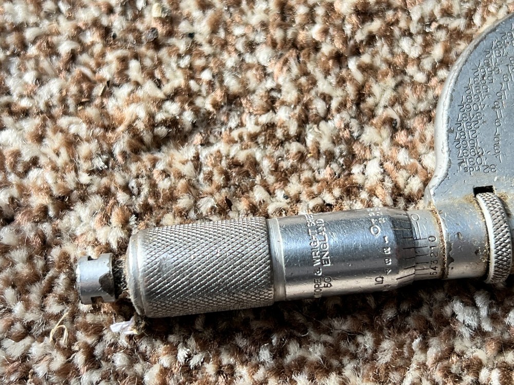 VINTAGE MOORE AND WRIGHT MICROMETER ENGINEERING TOOL METALWORKING DIY