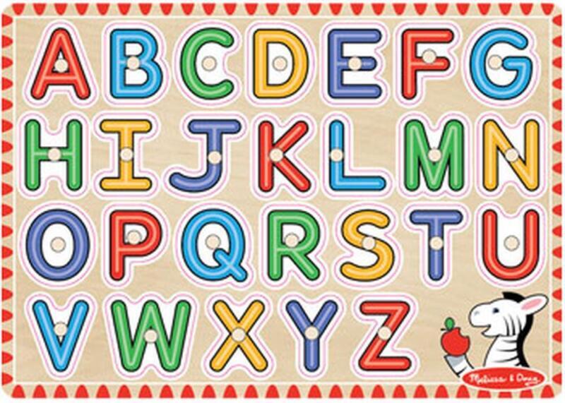 SEE-INSIDE ALPHABET PEG PUZZLE (UC) - 26 PIECES