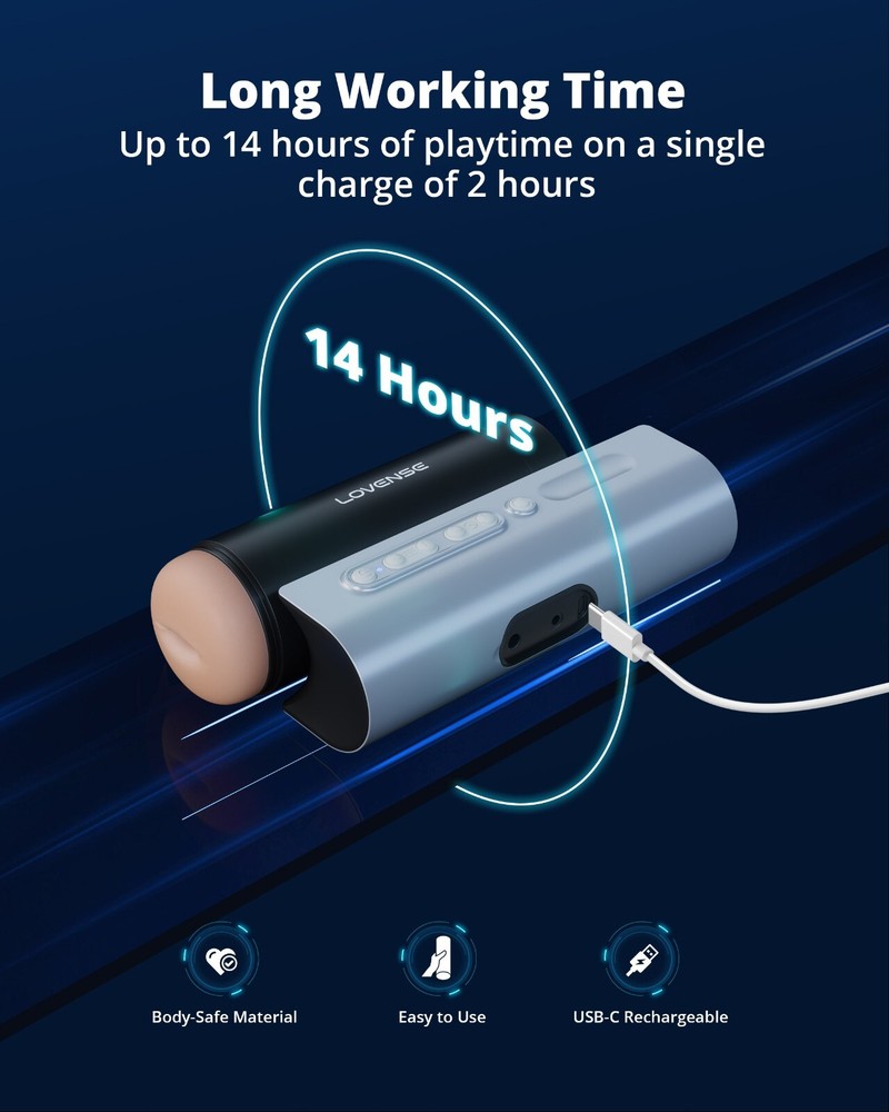 Lovense Solace Pro Automatic Male Masturbator,App Remote Control Thrusting