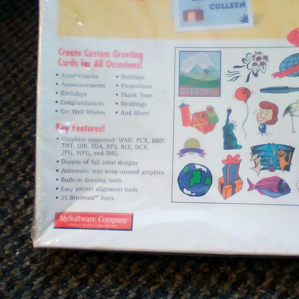 Vtg Computer Software Windows 95 Pro Venture Greeting Cards CD-ROM