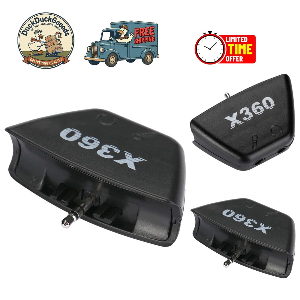 Essential 3.5mm Headset Mic Adapter for Xbox 360 - Lightweight & Durable