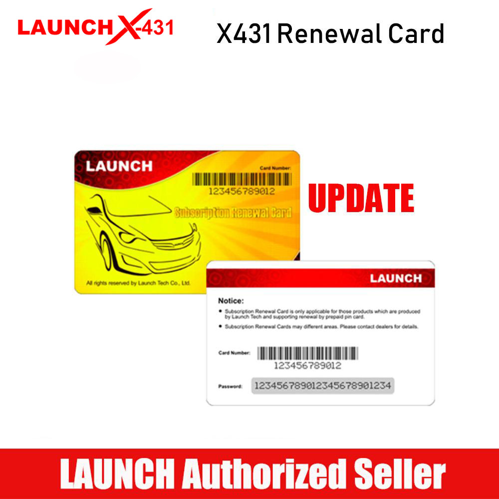 One Year Software Update Subscription Renewal Card for Launch X431 IMMO PLUS