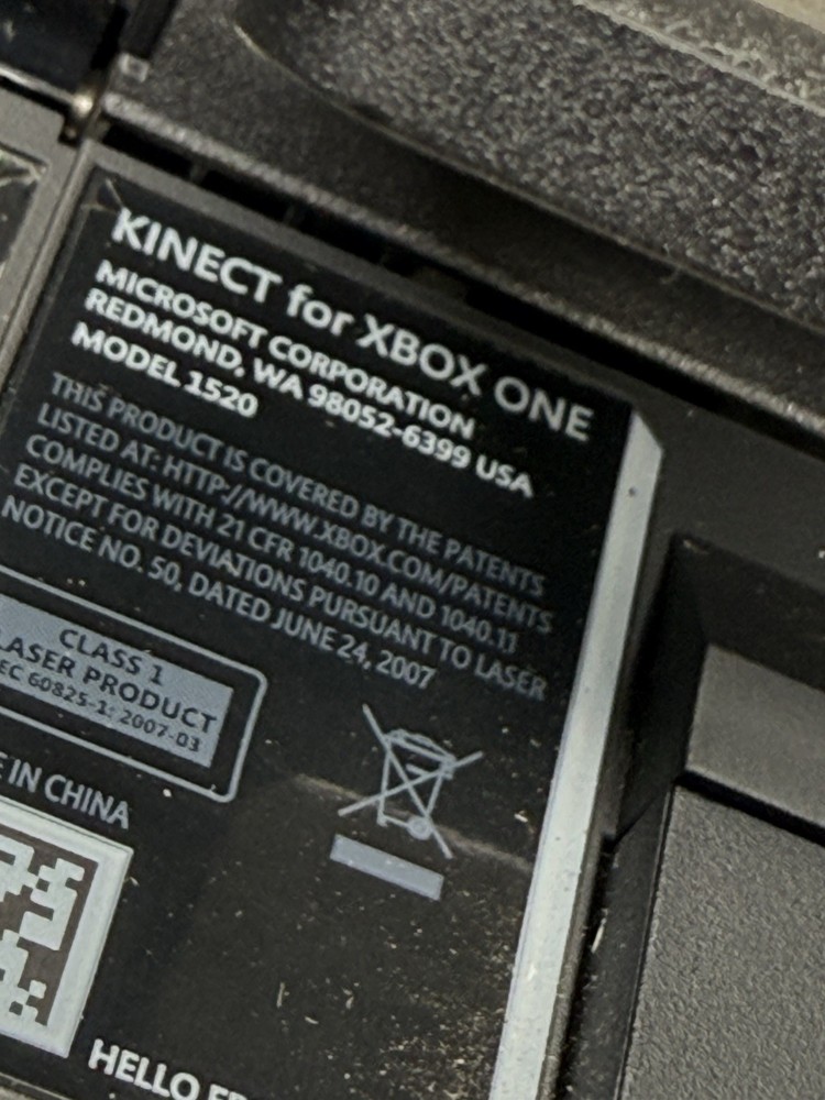 Microsoft Xbox One Kinect Wired Motion Sensor Model 1520