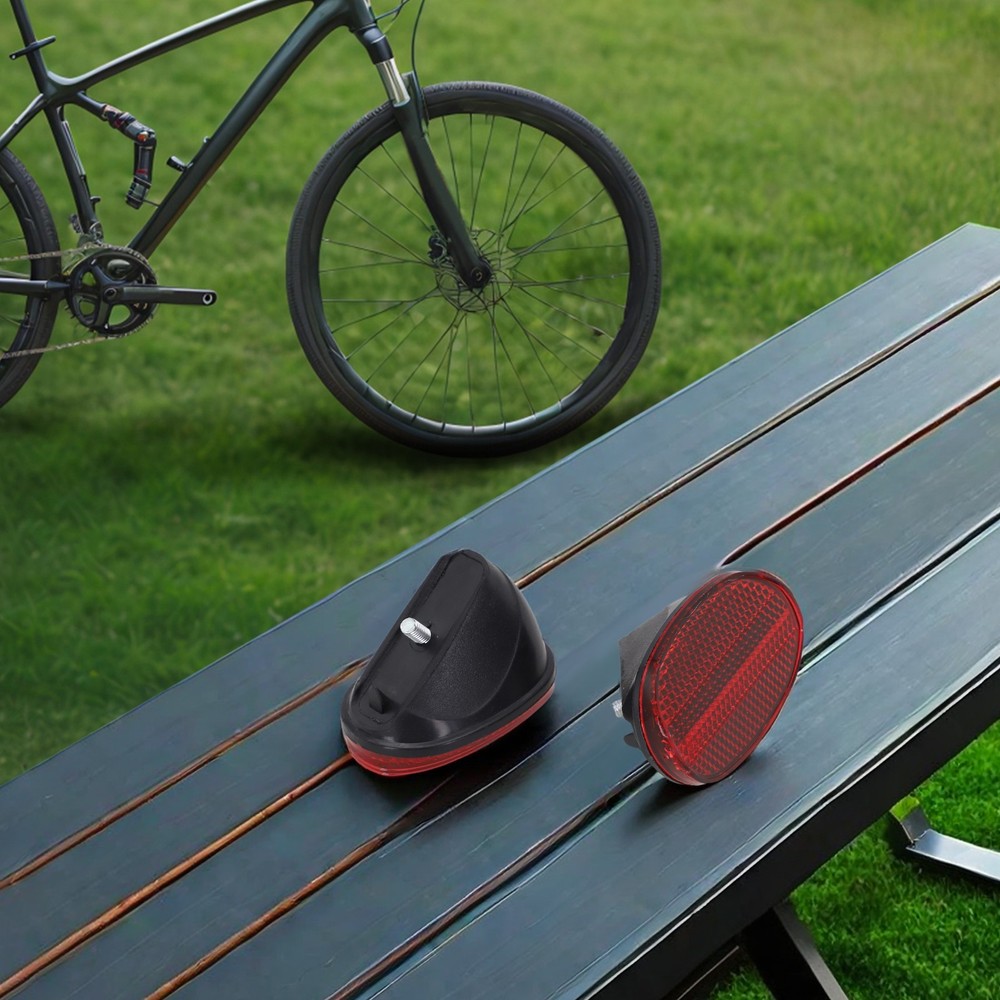 Bicycle Mudguard Reflector Set 2pcs Oval Rear Type Plastic 6.2 x 4.3cm
