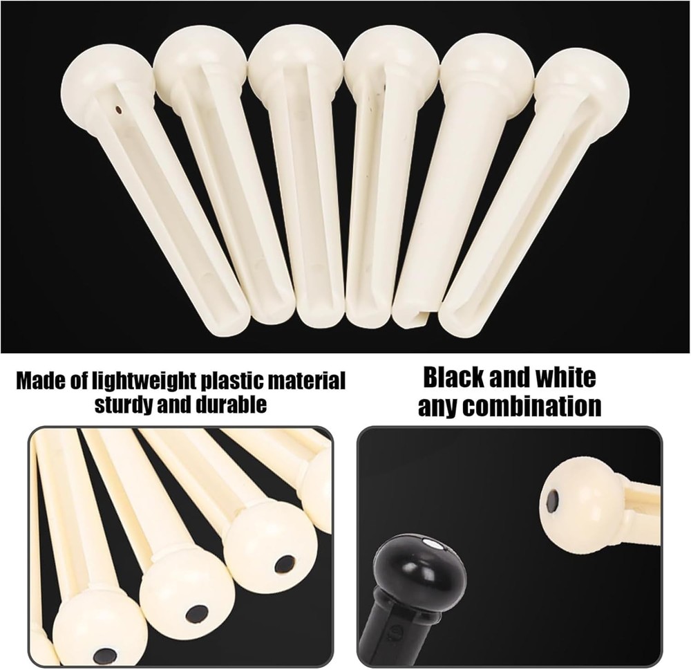 Guitar Bridge Pin Puller Remover 12pc with Nut