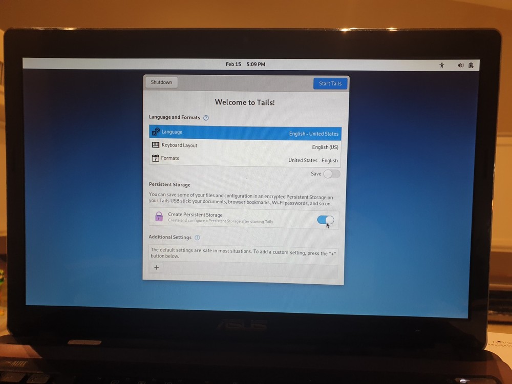 Linux Tails 7.4.1, 64-bit, Bootable Live USB Flash Drive - Leave No Trace