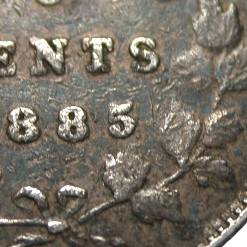 Canada 1885 5 Cents 5/5 Small s