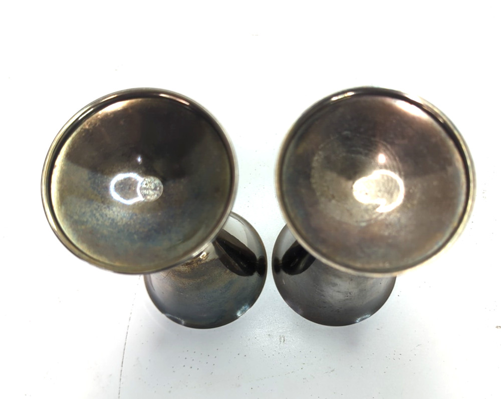 Vintage 6 Silver Plated Roma S.L. Spain Madrid 7-1/8” Height Wine Goblets Used