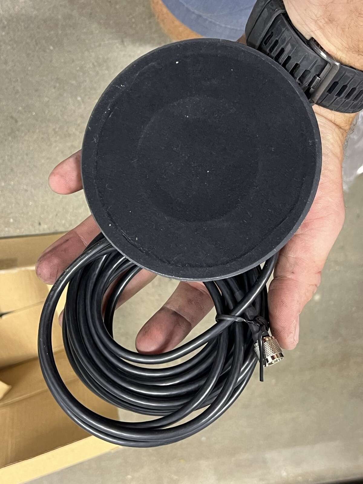 5" Black Magnet CB Mobile Truck Radio Antenna Mount 3/8" x 24 Thread