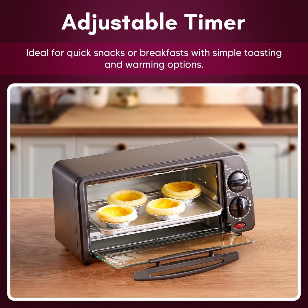 2 Slice Toaster Oven with Time and Temp Knobs