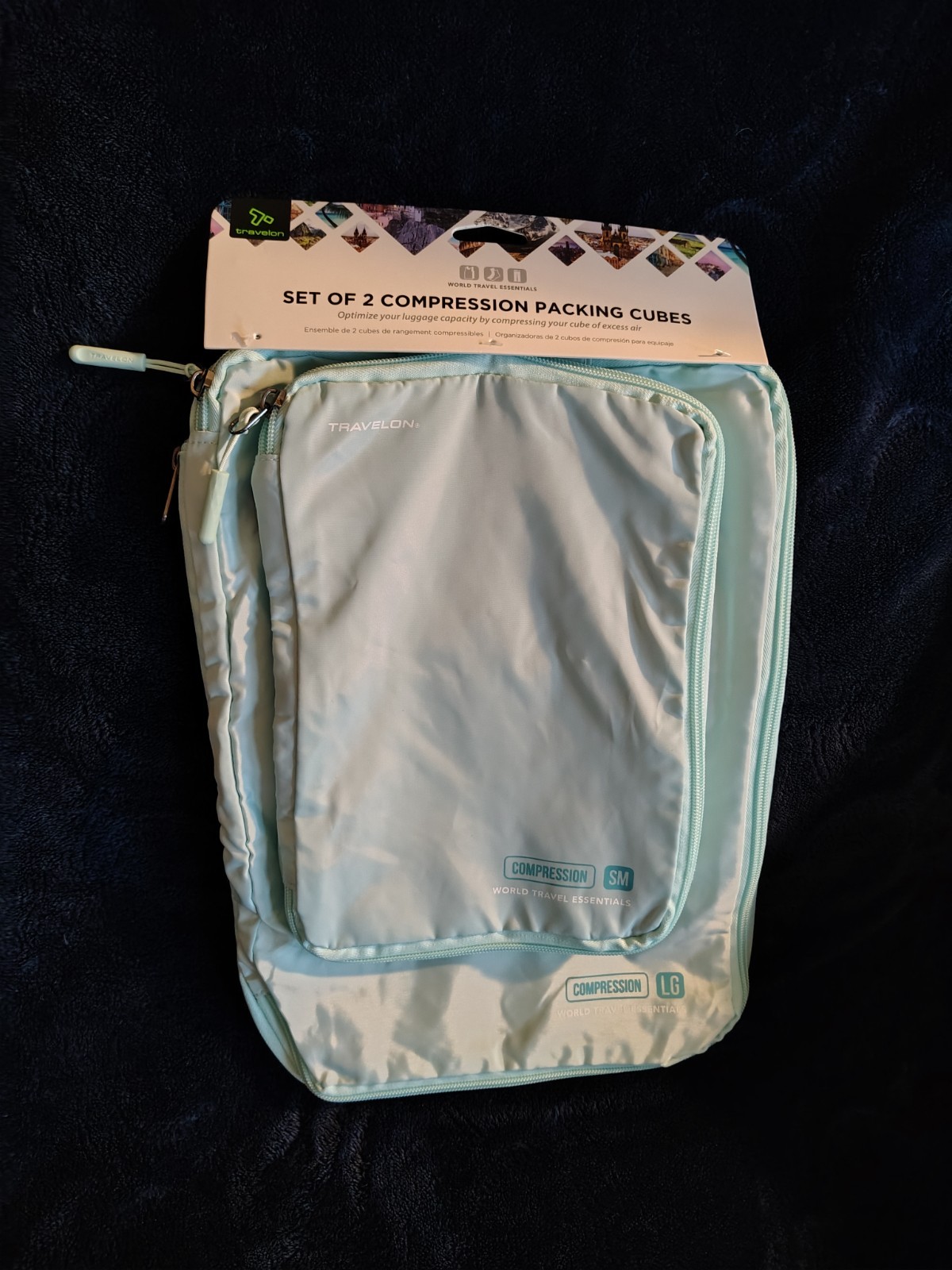 Travelon Packing Cubes with Compression (2 Pack) Small & Large