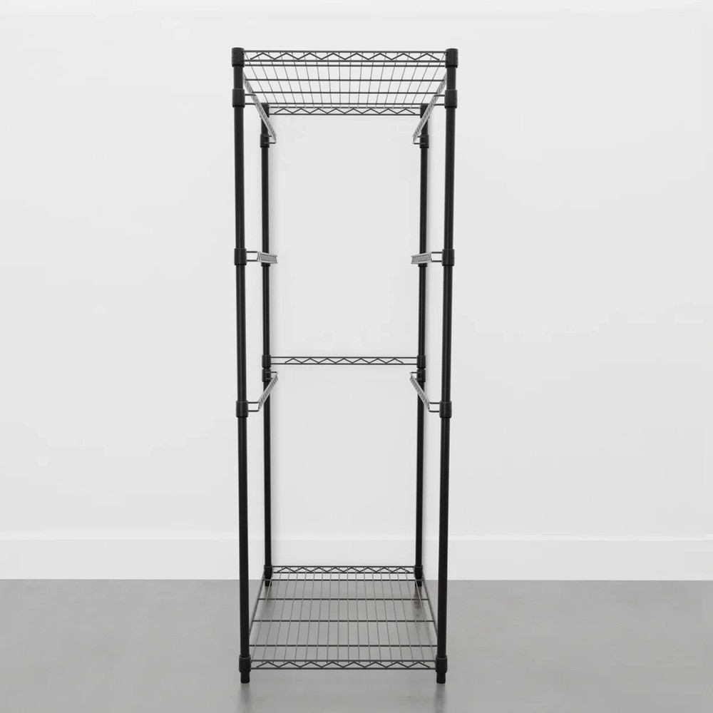 SafeRacks Storage Bin Rack, 5 Tote Capacity, NSF Certified (Black)