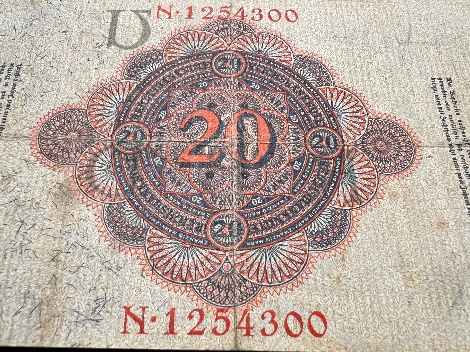 3x 1914 German 20 Mark Banknote World War One Currency Fascism Hyperinflation