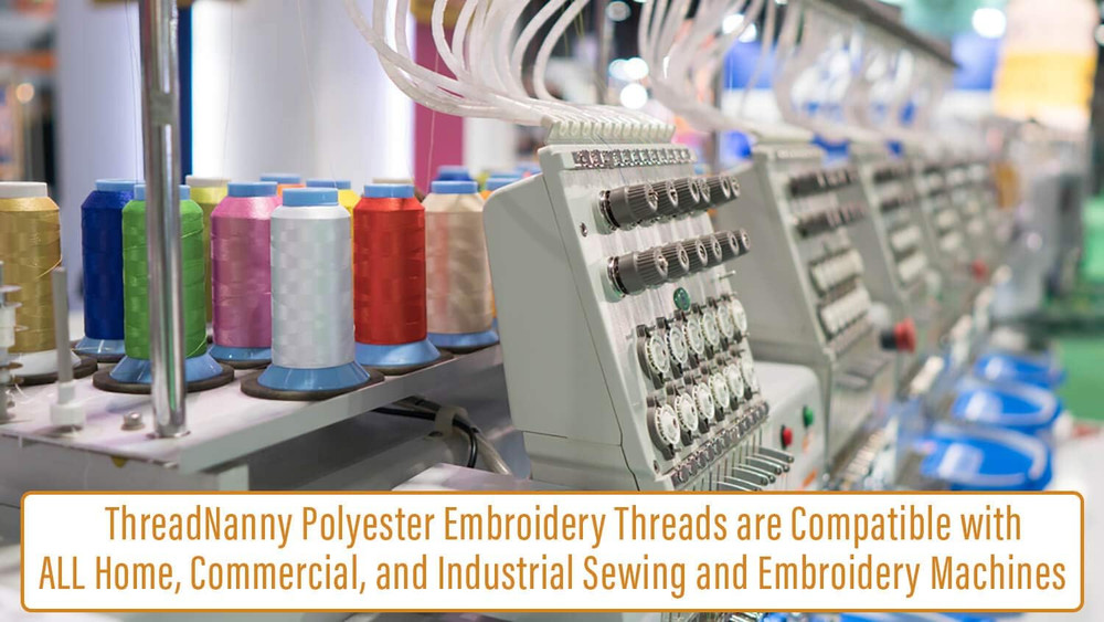 Huge Machine Embroidery Thread White 3 Pack X-Large Polyester Cones 5500 Yards E