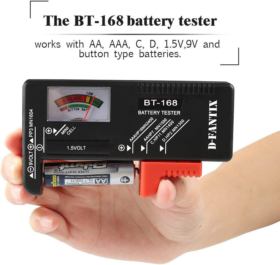 Battery Tester, Universal Battery Checker Small Battery Testers for AAA AA C D 9