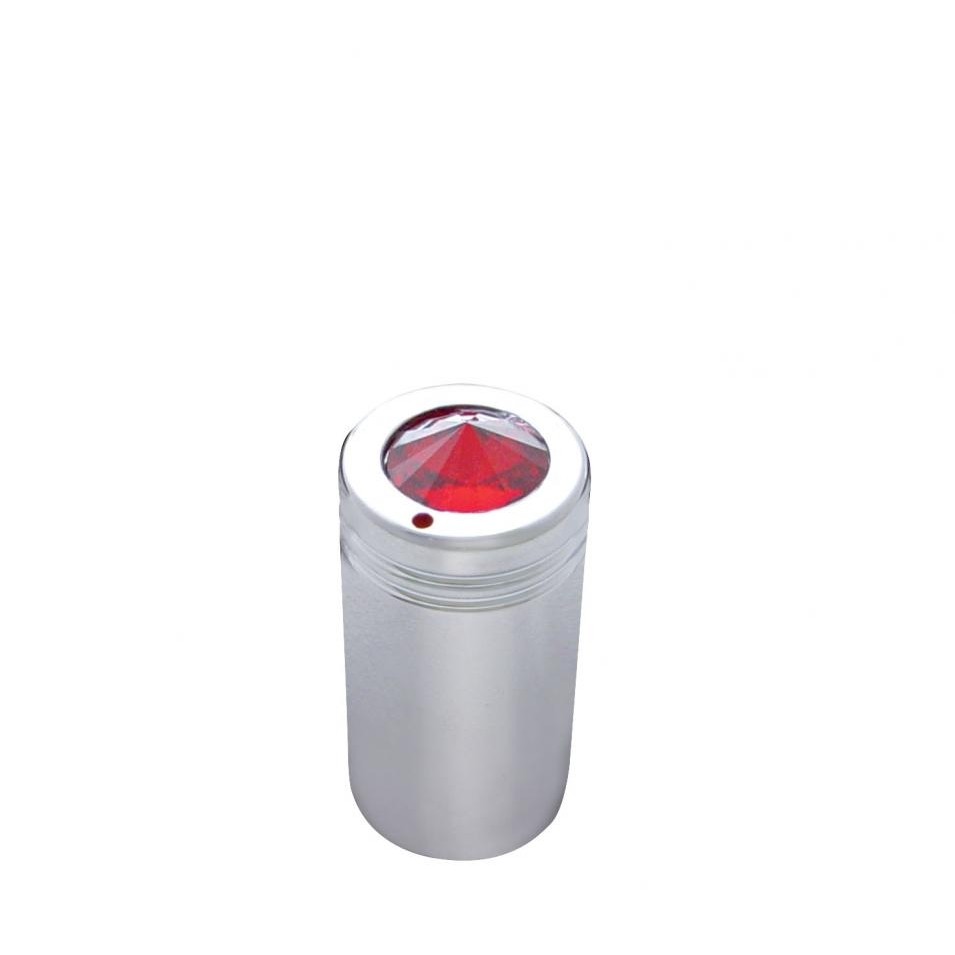 Chrome Aluminum C.B. Knob - Red Diamond