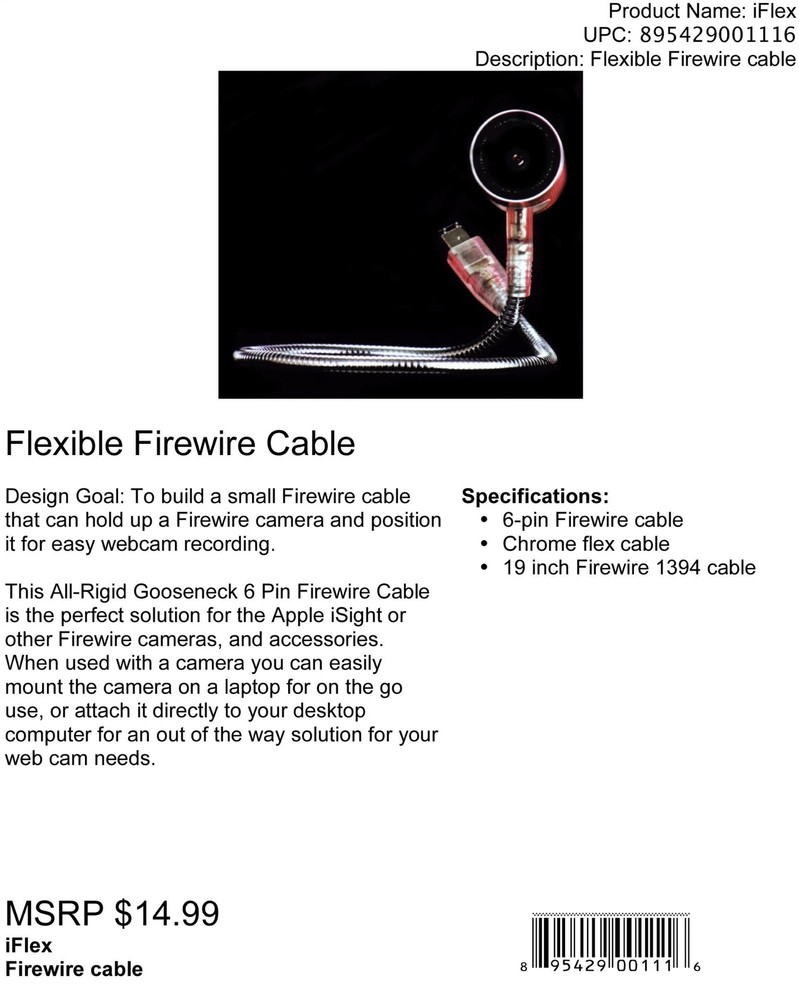 iFlex by DVForge and MacMice the Ultimate Firewire 400 Rigid Flex Cable
