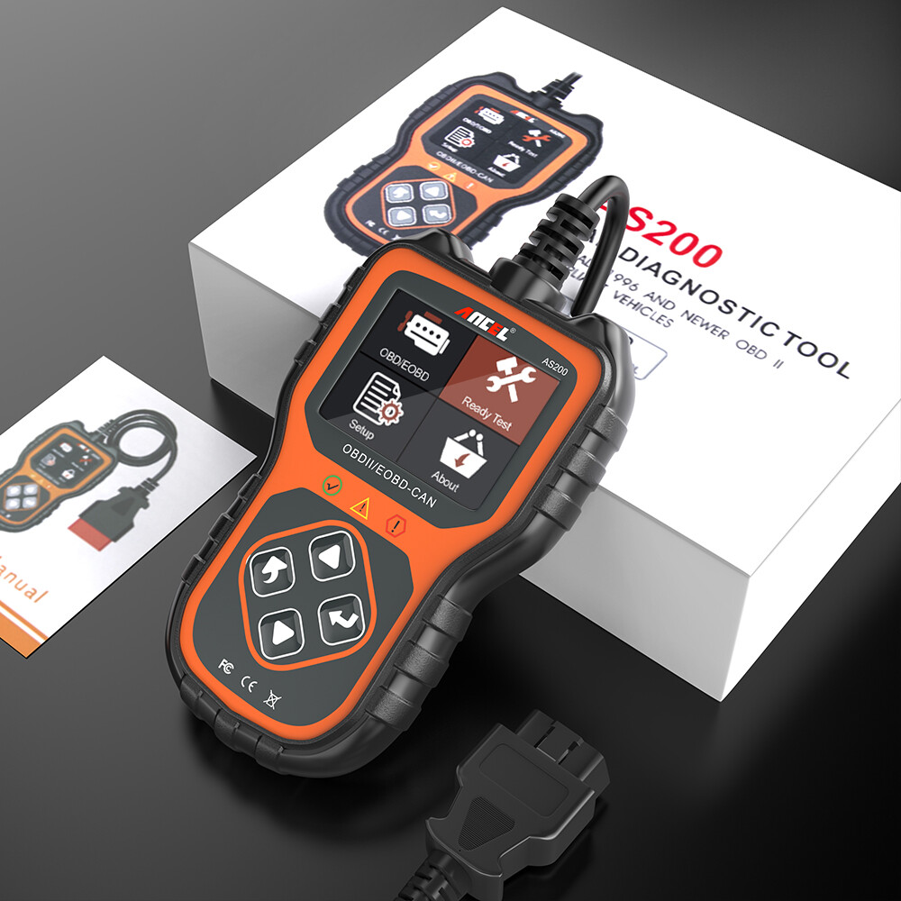 ANCEL AS200 OBD2 Code Reader Scanner Diagnostic Tool DTC Lookup I/M Readiness US