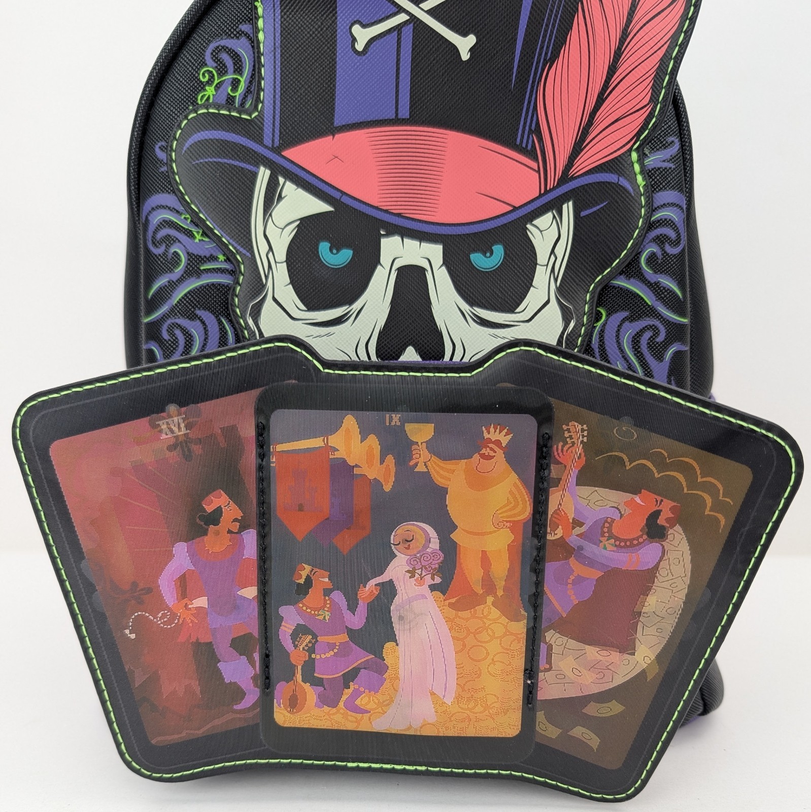 Loungefly Disney Dr Facilier Villains Mini Backpack Glow Lenticular Tarot NWT