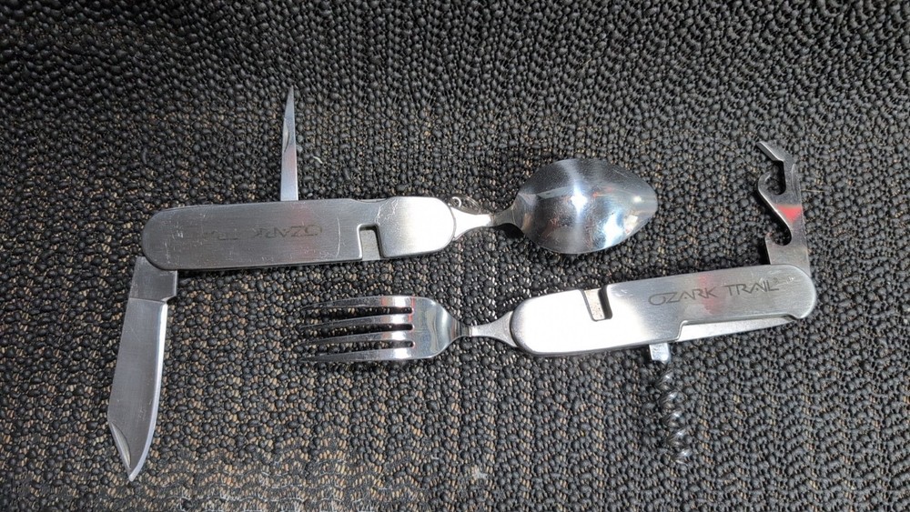Ozark Trail multi tool camping boy scout fold knife spoon fork