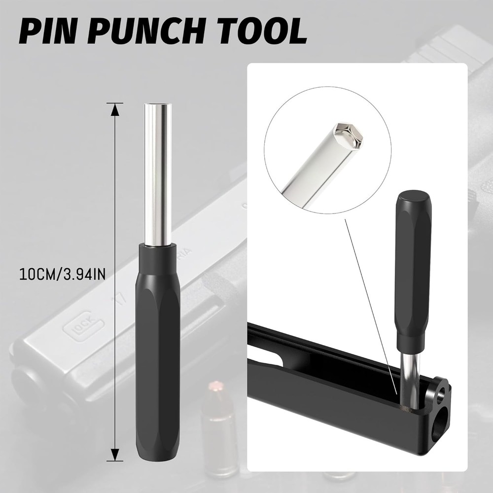Pistol Universal Tool Set, Includes Front Sight Tool, Magazine Release Tool, and