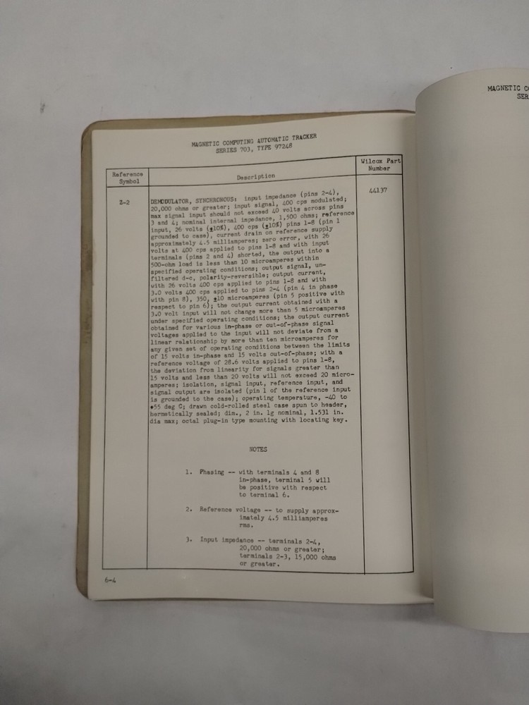 Wilcox Series 703/Type 97248 Magnetic Computing Automatic Tracker Instruction
