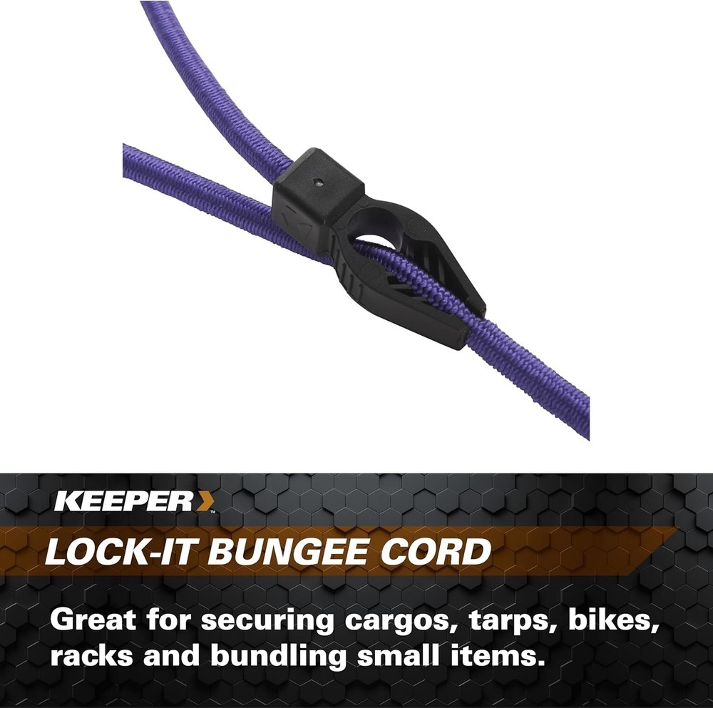 Versatile 48” Adjustable Bungee Cords - 2 Pack for Secure, Weather-Proof Storage