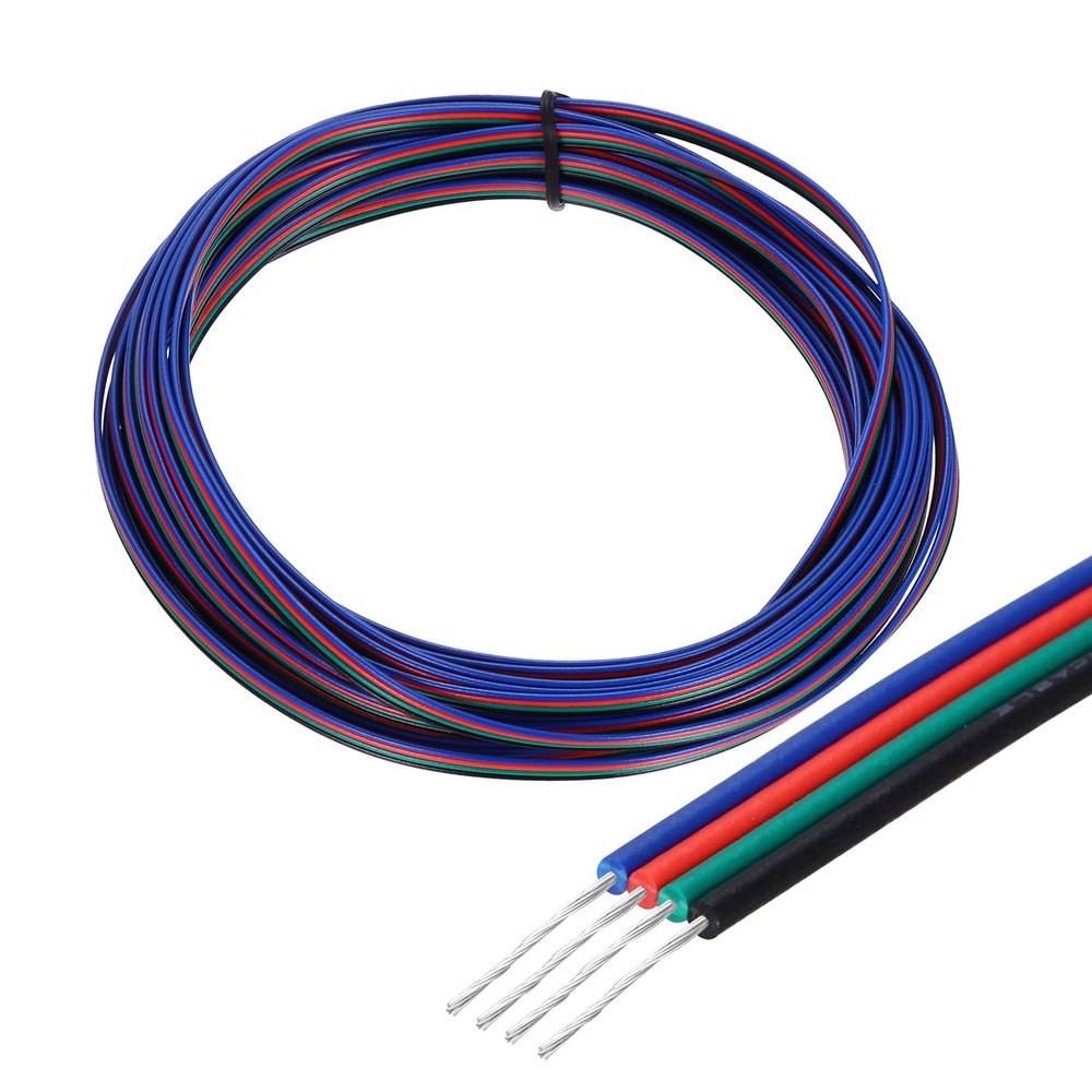 28 Gauge 4 Conductor Electrical Wire Tinned Copper Cable 25FT