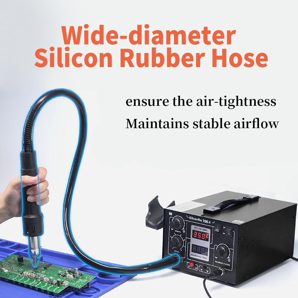 670W 706-II Soldering Station T12 2 in 1 LCD Hot Air Rapid Heating Welding Tools