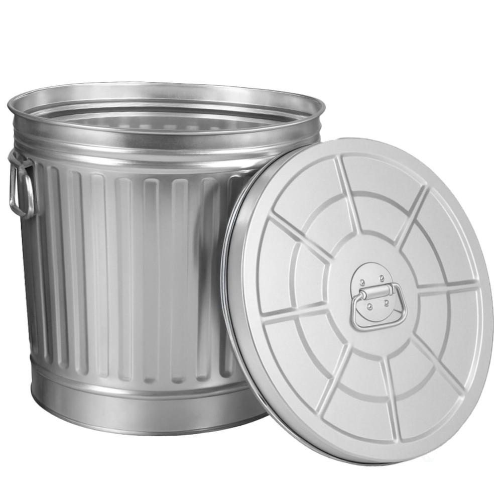 Keep Yard Debris Contained - 7 Gallon Galvanized Steel Trash Can