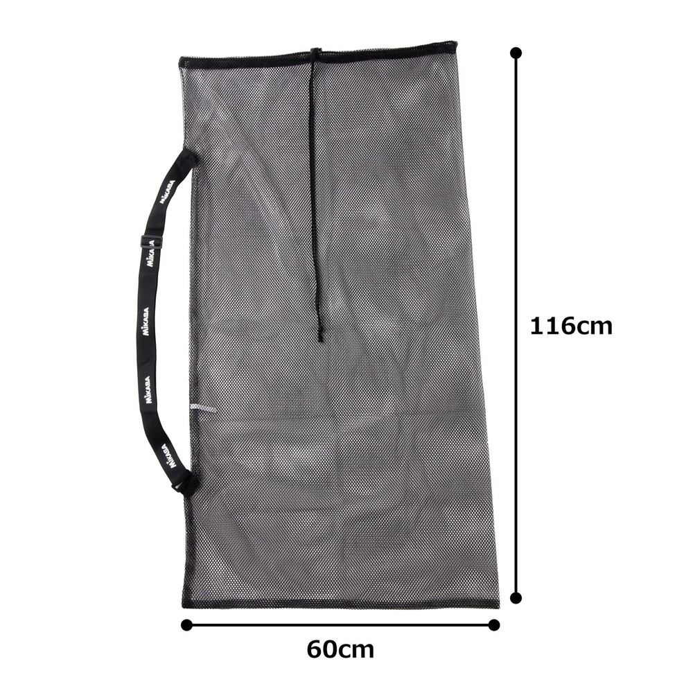 MIKASA Ball Bag Mesh Drawstring Type Large Size Black MBB2