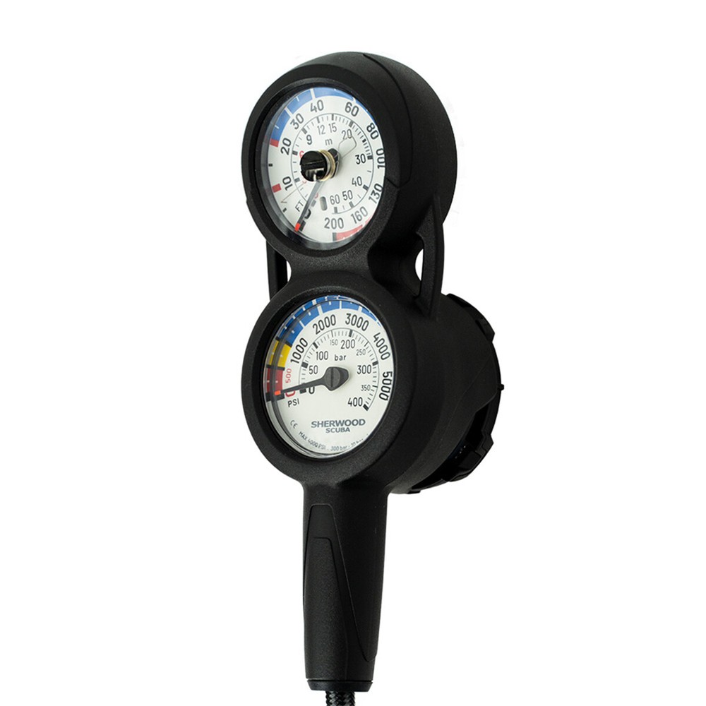 Sherwood 3 Analog Console Compass, Pressure Depth Gauge