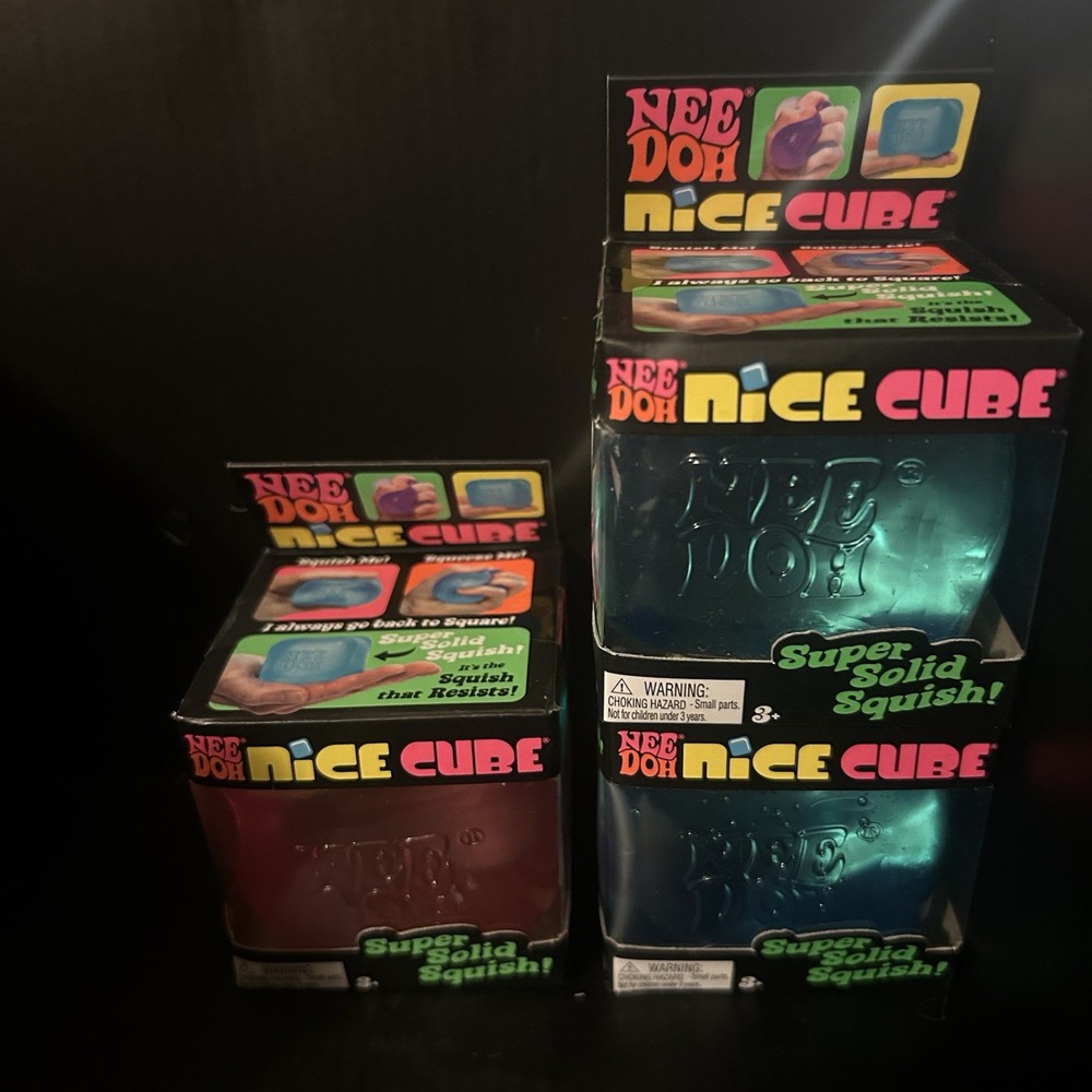 Nee Doh Nice Cube Super Solid Squish! - 1 Random Color New Fast Ship