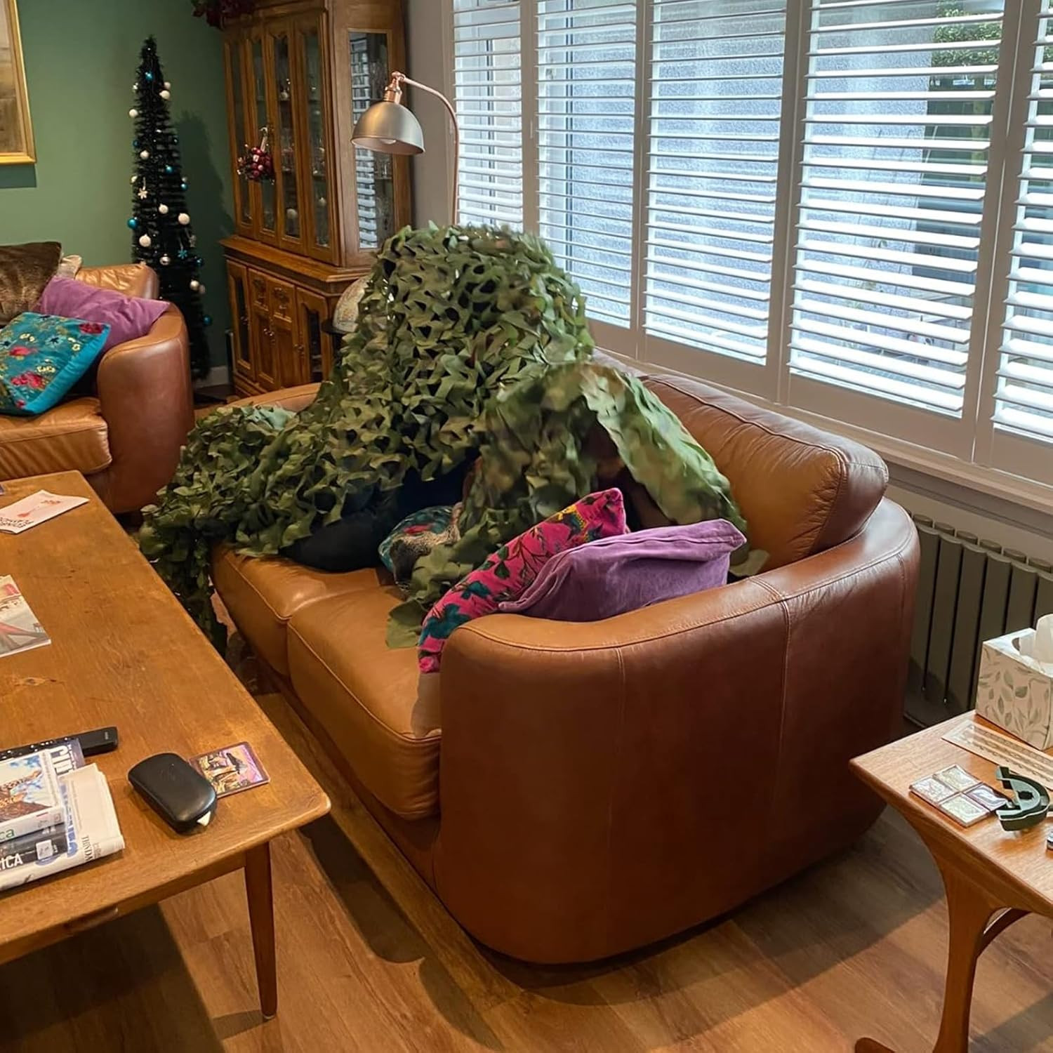 Camo Netting, Camouflage Net Blinds Great for Sunshade Camping Shooting Hunting