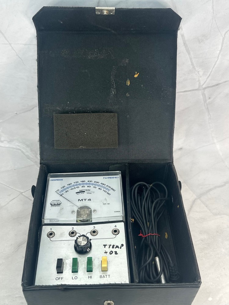 UEi MT4 Temperature Meter – Analog Thermometer with Probe, Case & Manuals