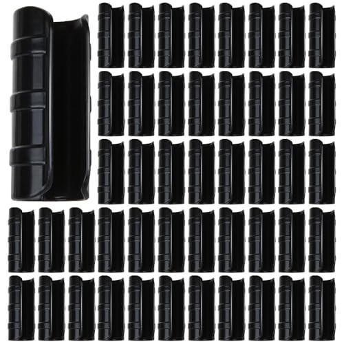 80PCS 3/4 inch Greenhouse Clips Greenhouse Clamps Plastic Clamps Garden Black