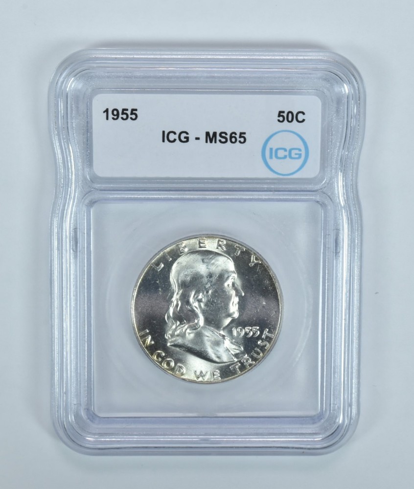 1955 Franklin Half Dollar MS65 ICG