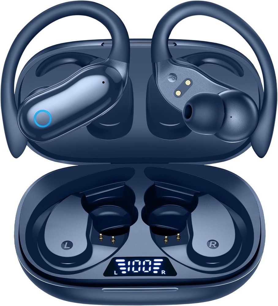 Active Noise Cancelling Ear Buds 96hrs Playback Bluetooth Dual Battery Display