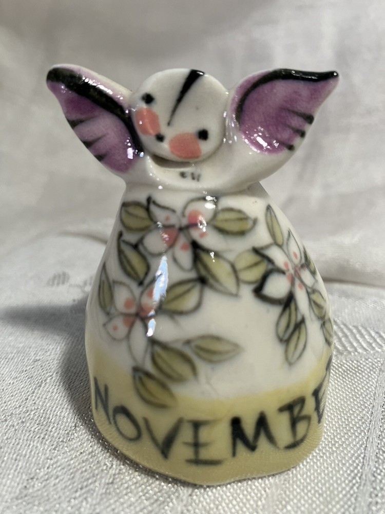November Angel Ceramic Candle Holder
