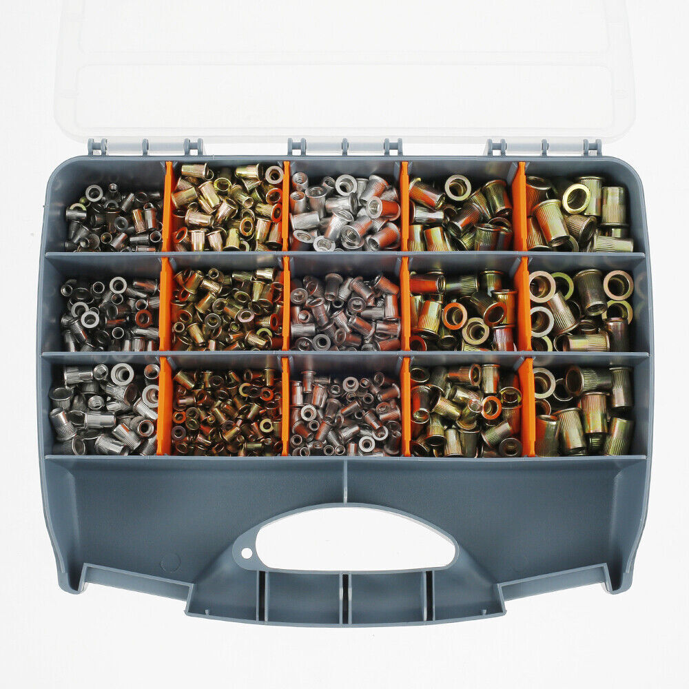 1450PCs Rivet Nut Kit- Rivnut Gun Nut Setter Thread Setting Nutsert Tool Metric