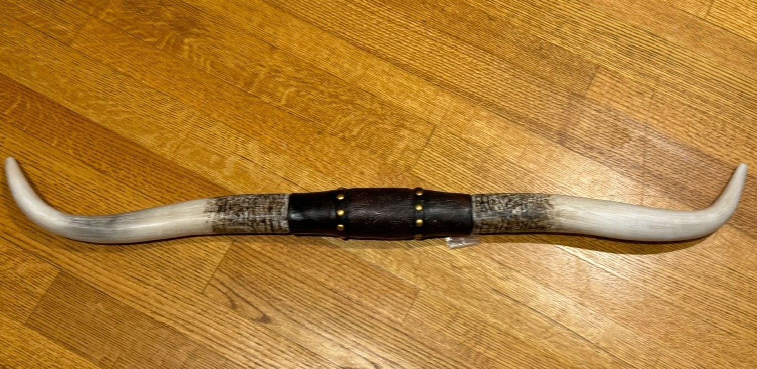 41" STEER BULL HORNS WESTERN LONGHORN WALL HANGING COW 3 1/2 Foot FAUX longhorns