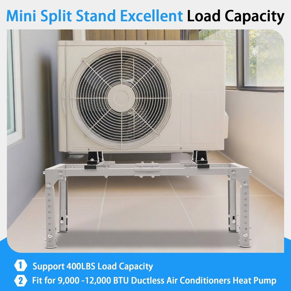 TOPTGO Mini Split Ground Stand, Heavy Duty Adjustable Mini Split Stand Suppor...