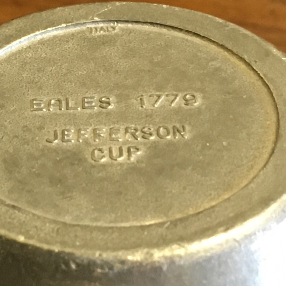 Eales 1779 Jefferson Cup Marked Italy